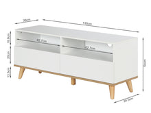 Load image into Gallery viewer, Hudson 1.3M Entertainment Unit - White