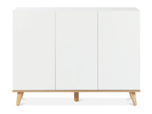 Load image into Gallery viewer, Hudson 3 Door Shoe Cabinet Storage Rack - White