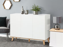 Load image into Gallery viewer, Hudson 3 Door Shoe Cabinet Storage Rack - White