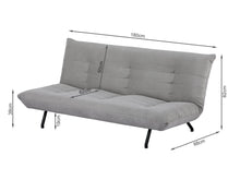 Load image into Gallery viewer, Bolivia 3 Seater Sofa Bed - Grey
