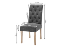 Load image into Gallery viewer, Zoey Upholstered Dining Chair - Set of 2 - Dark Grey