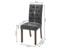Load image into Gallery viewer, Lucia Upholstered Dining Chair - Set of 2 - Dark Grey