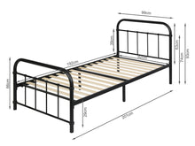 Load image into Gallery viewer, Taylor Single Metal Bed Frame - Black