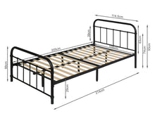 Load image into Gallery viewer, Taylor King Single Metal Bed Frame - Black
