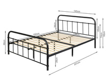 Load image into Gallery viewer, Taylor Double Metal Bed Frame - Black