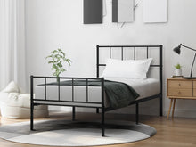 Load image into Gallery viewer, Keira Single Metal Bed Frame - Black