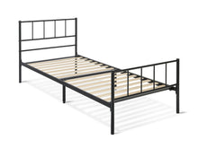 Load image into Gallery viewer, Keira Single Metal Bed Frame - Black
