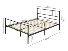 Load image into Gallery viewer, 23015 - Keira Double Metal Bed Frame - Black - Betalife