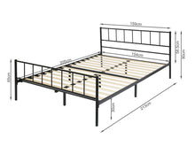 Load image into Gallery viewer, Keira Queen Metal Bed Frame - Black