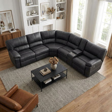 Load image into Gallery viewer, Kingston Electric Recliner Corner Sofa - Black