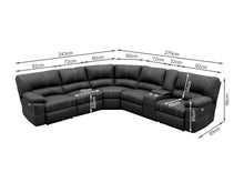 Load image into Gallery viewer, Kingston Electric Recliner Corner Sofa - Black