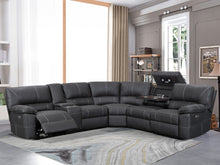 Load image into Gallery viewer, Kingston Electric Recliner Corner Sofa - Black