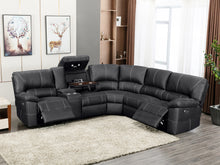 Load image into Gallery viewer, Kingston Electric Recliner Corner Sofa - Black