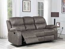 Load image into Gallery viewer, Wilson Manual 3 Seater Recliner Sofa - Brown
