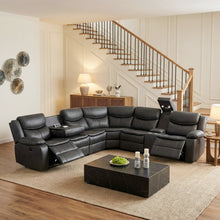 Load image into Gallery viewer, Mandan Electric Recliner Corner Sofa - Black