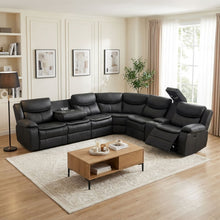 Load image into Gallery viewer, Mandan Electric Recliner Corner Sofa - Black