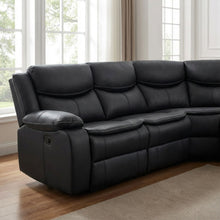 Load image into Gallery viewer, Mandan Electric Recliner Corner Sofa - Black