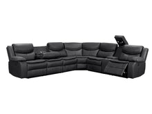 Load image into Gallery viewer, Mandan Electric Recliner Corner Sofa - Black