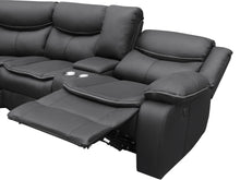 Load image into Gallery viewer, Mandan Electric Recliner Corner Sofa - Black