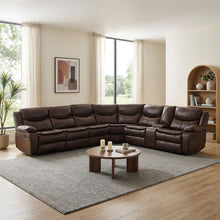 Load image into Gallery viewer, Mandan Manual Recliner Corner Sofa - Brown