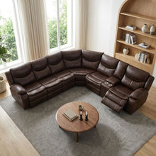 Load image into Gallery viewer, Mandan Manual Recliner Corner Sofa - Brown