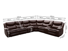 Load image into Gallery viewer, Mandan Manual Recliner Corner Sofa - Brown