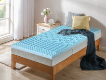 Load image into Gallery viewer, Zonelux 5 Zone Gel Memory Foam Mattress Topper - King Single