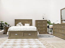 Load image into Gallery viewer, Hadley Solid Wood Queen Bed Frame with Storage - Emerland Grey