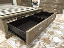 Load image into Gallery viewer, Hadley Solid Wood Queen Bed Frame with Storage - Emerland Grey
