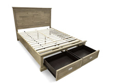 Load image into Gallery viewer, Hadley Solid Wood Queen Bed Frame with Storage - Emerland Grey