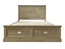 Load image into Gallery viewer, Hadley Solid Wood Queen Bed Frame with Storage - Emerland Grey
