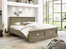 Load image into Gallery viewer, Hadley Solid Wood Queen Bed Frame with Storage - Emerland Grey