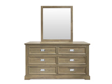 Load image into Gallery viewer, Hadley Solid Wood 6 Drawer Dresser with Mirror - Emerland Grey