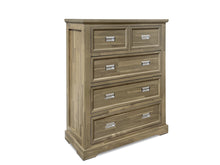 Load image into Gallery viewer, Hadley Solid Wood 5 Drawer Tallboy - Emerland Grey