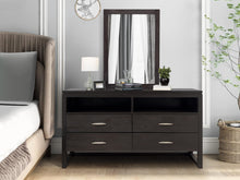 Load image into Gallery viewer, Cabos Solid Wood 4 Drawer Dresser with Mirror - Mocha