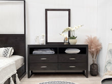 Load image into Gallery viewer, Cabos Solid Wood 4 Drawer Dresser with Mirror - Mocha At Betalife
