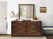 Load image into Gallery viewer, Jarvis Solid Wood 6 Drawer Dresser with Mirror - Caramel