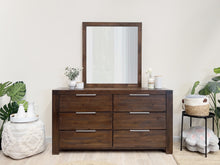 Load image into Gallery viewer, Jarvis Solid Wood 6 Drawer Dresser with Mirror - Caramel