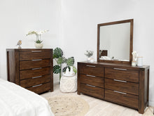 Load image into Gallery viewer, Jarvis Solid Wood 6 Drawer Dresser with Mirror - Caramel