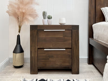 Load image into Gallery viewer, Jarvis Solid Wood Bedside Table - Caramel