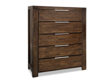 Load image into Gallery viewer, Jarvis Solid Wood 5 Drawer Tallboy - Caramel