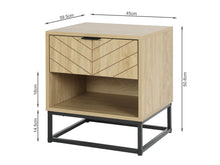 Load image into Gallery viewer, 23087 - Crovo Wooden Bedside Table - Natural - Betalife