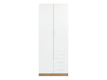 Load image into Gallery viewer, Harris 2 Door Wardrobe with 3 Drawers - Oak+White