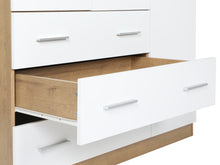 Load image into Gallery viewer, Harris 3 Door Wardrobe with 3 Drawers - Oak+White