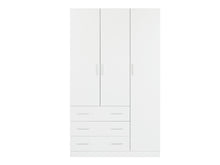 Load image into Gallery viewer, Tongass 3 Door Wardrobe with 3 Drawers - White