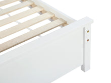 Load image into Gallery viewer, Castor King Single Wooden Bed Frame - White