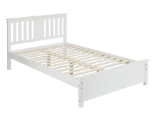 Load image into Gallery viewer, Castor King Single Wooden Bed Frame - White