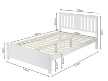 Load image into Gallery viewer, Castor King Single Wooden Bed Frame - White