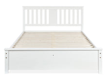 Load image into Gallery viewer, Castor Double Wooden Bed Frame - White