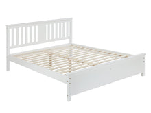 Load image into Gallery viewer, Castor Queen Wooden Bed Frame - White